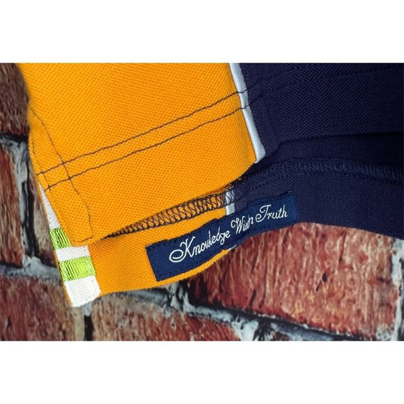 Robert Graham Blue Gold Men’s Short Sleeve Polo Shirt Big & Tall Size 2XB - Picture 4 of 5